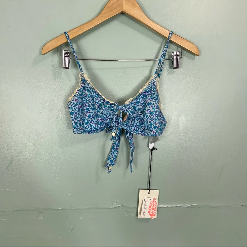 SPELL Love Jetty Scoop Top Blue Nirvana Medium‎ Floral
